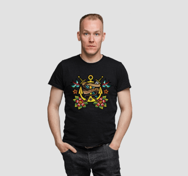 T-Shirt | Solingen Wappen "Oldschool Flowers" - Unisex